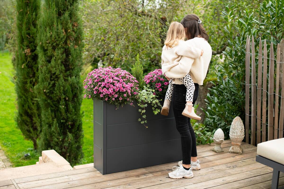 Westmann Pflanzkasten Talus anthrazit Metall B/H/T: ca. 100x77x25 cm