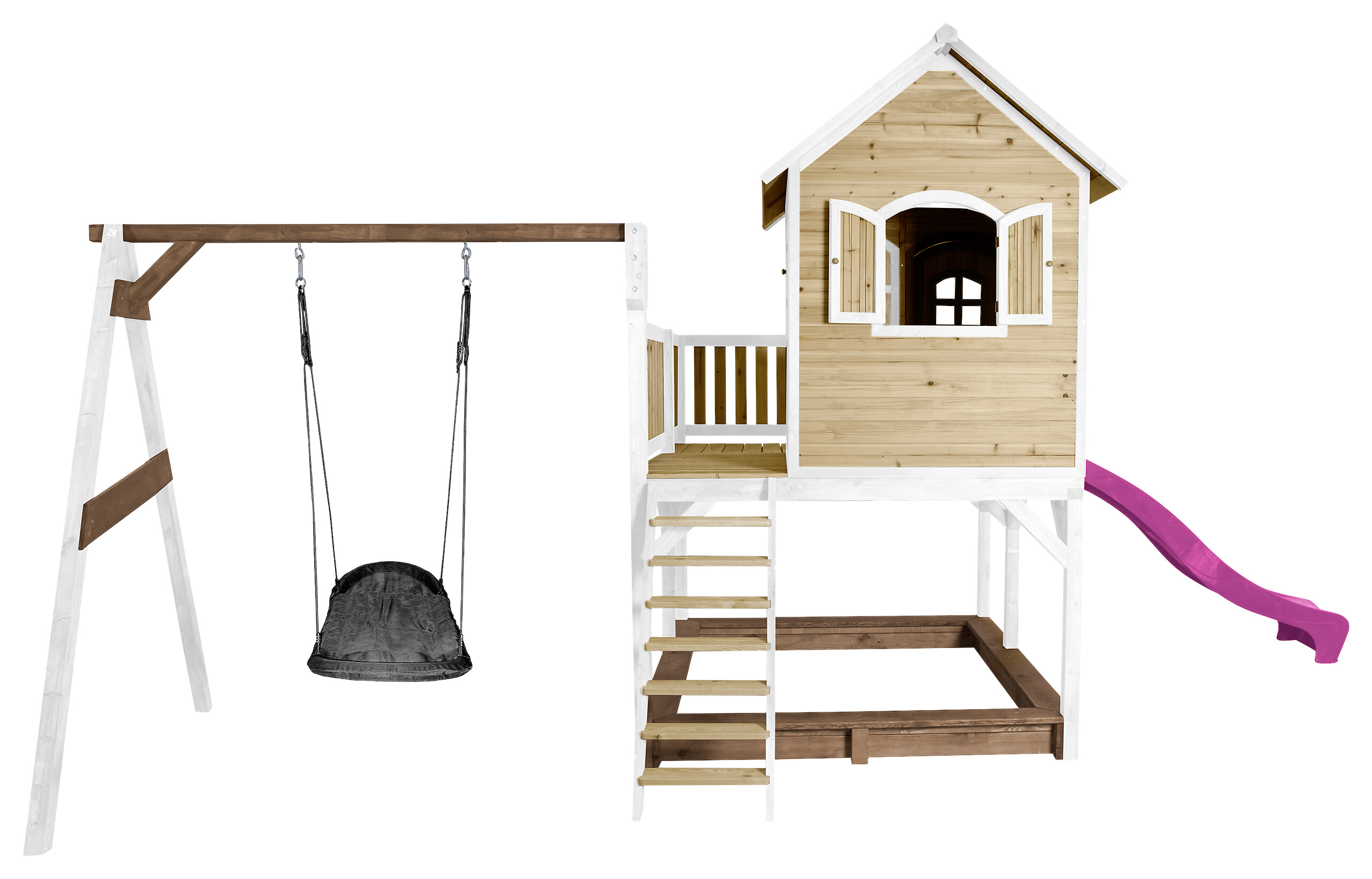 AXI Spielhaus Liam braun B/H/L: ca. 613x291x277 cm