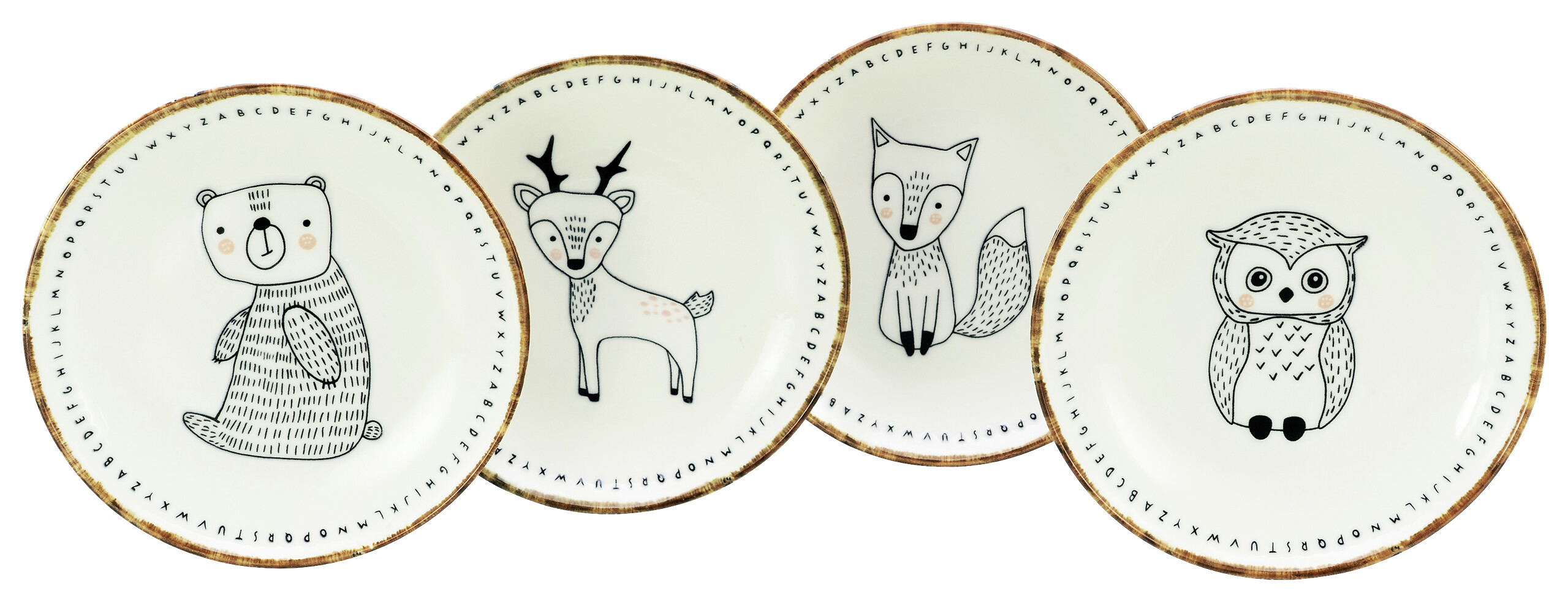 CreaTable Mehrzweckschalen Freunde des Waldes braun Steinzeug D: ca. 18,6 cm