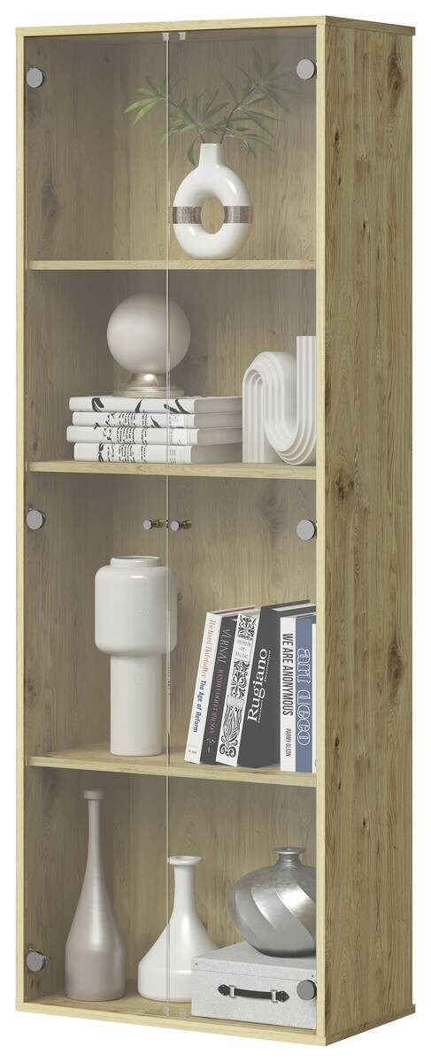 Vitrine  Eiche Artisan Nachbildung B/H/T: ca. 61x171x33 cm