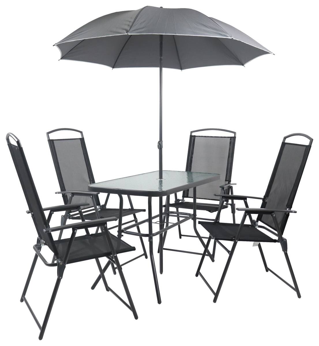 VCM Gartensitzgruppe anthrazit Stahl