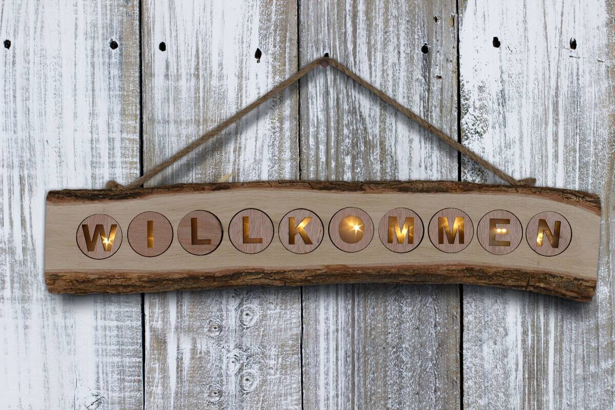 Näve Leuchten LED-Dekoleuchte natur B/H/T: ca. 3,6x12x60 cm