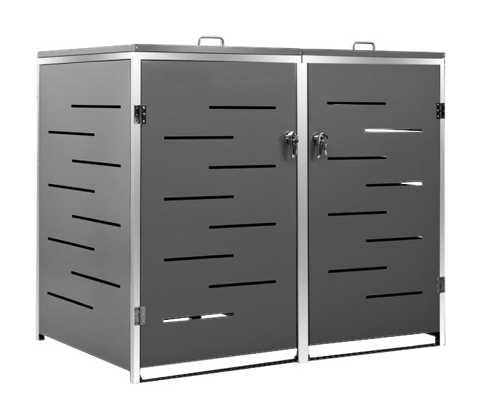 vidaXL Mülltonnenbox anthrazit B/H/T: ca. 138x112,5x77,5 cm