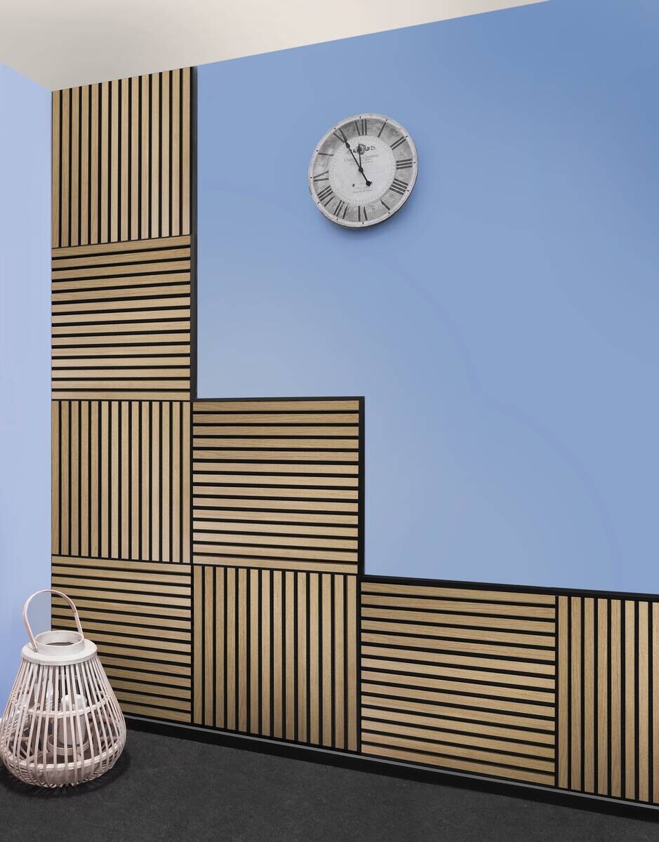 Akustikpaneel Eiche natur L/B/H: ca. 1,9x56,1x56,1 cm pro Stück