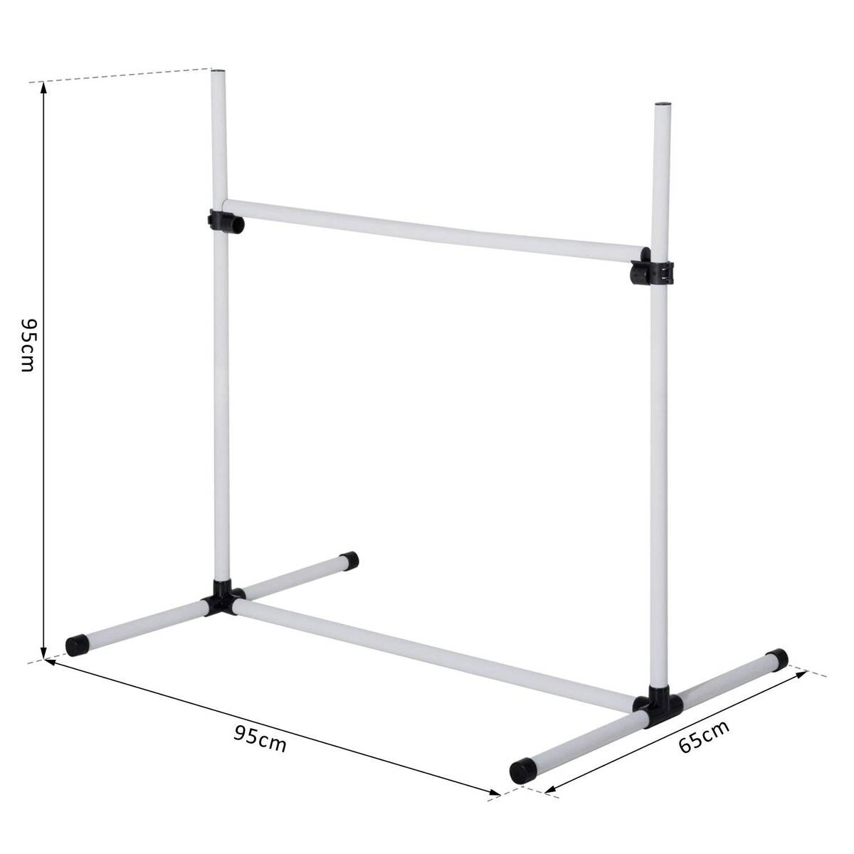 PawHut Agility Hürdenset weiß Kunststoff