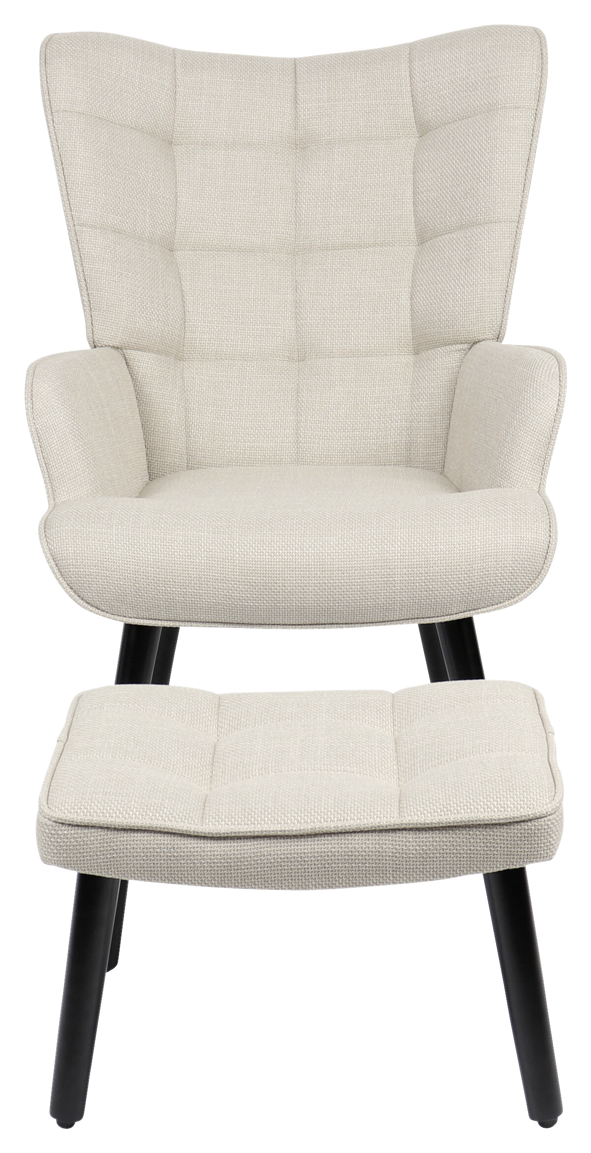 Sessel Paros beige Webstoff B/H/T: ca. 68x97x75 cm