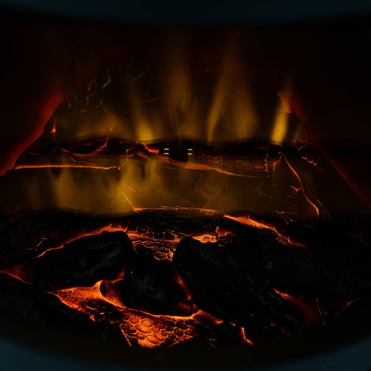 HOMCOM Elektrischer-Kamin 820-087 schwarz Eisen Kunststoff Glas B/H/T: ca. 41x64,5x41 cm ca. 1800 W