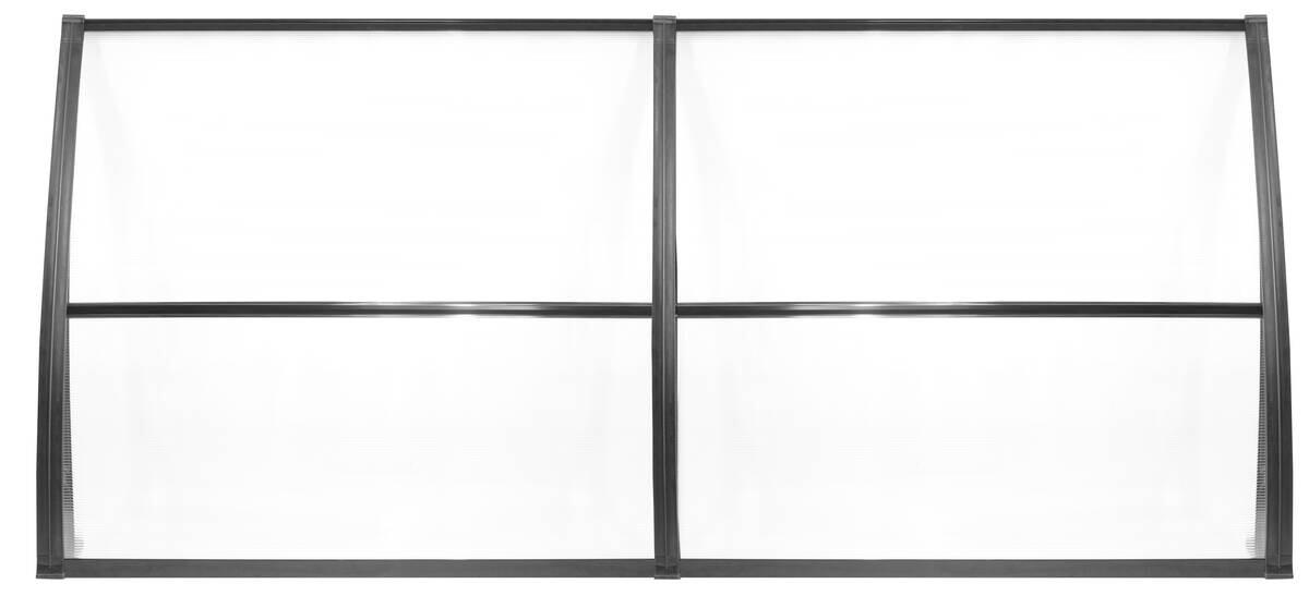 Brosplast Vordach transparent B/H/L: ca. 240x23x105 cm