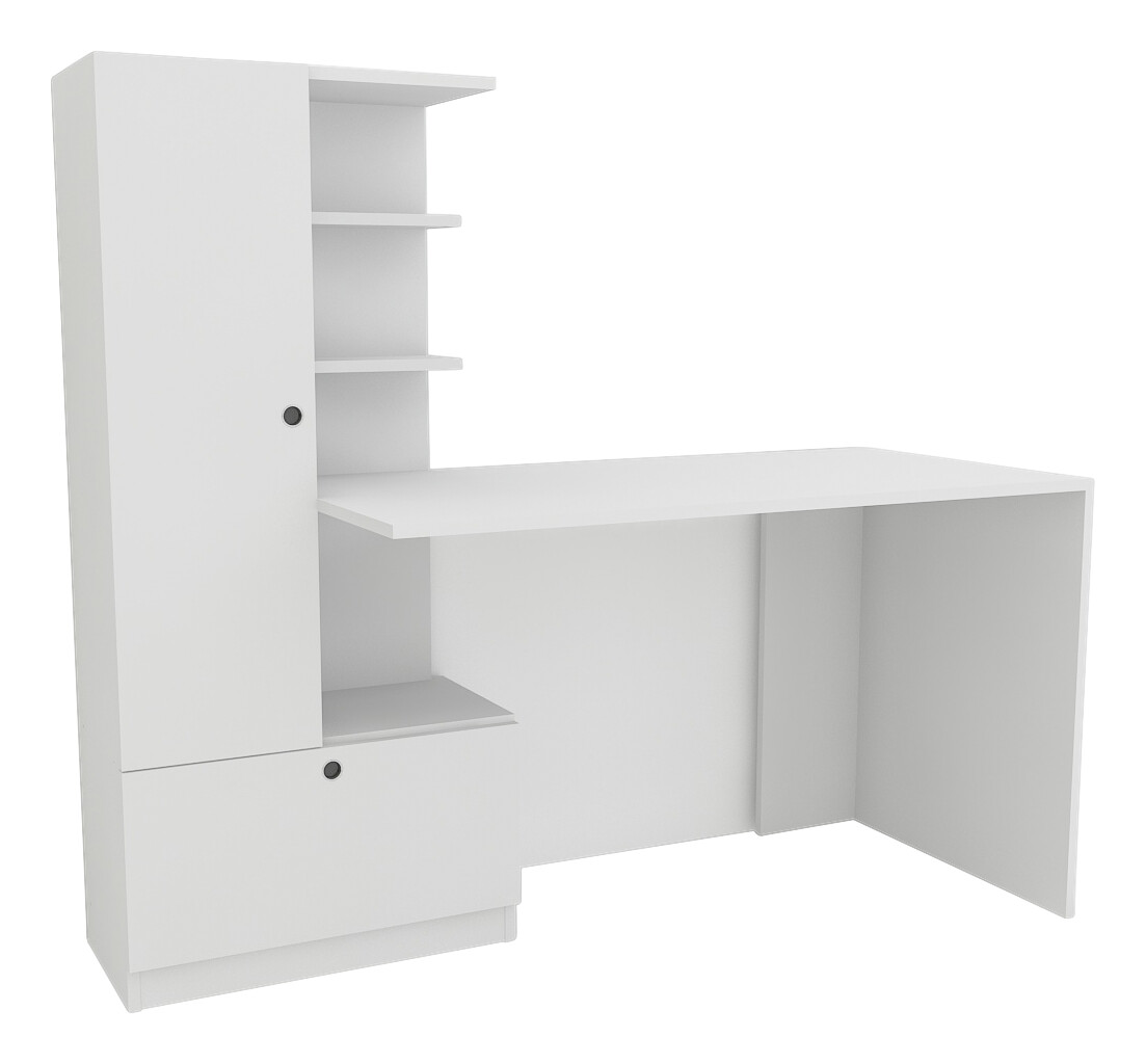 Schreibtisch Domingos weiß B/H/T: ca. 149,5x120x61,8 cm Schreibtisch Domingos weiß B/H/T: ca. 149,5x120x61,8 cm