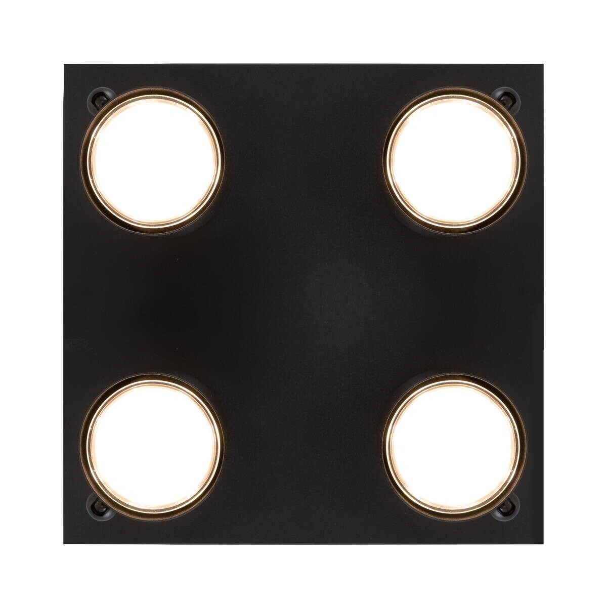 POCOline Spotbalken Thanina schwarz Metall B/H/L: ca. 28x12x28 cm GU10 4 Brennstellen