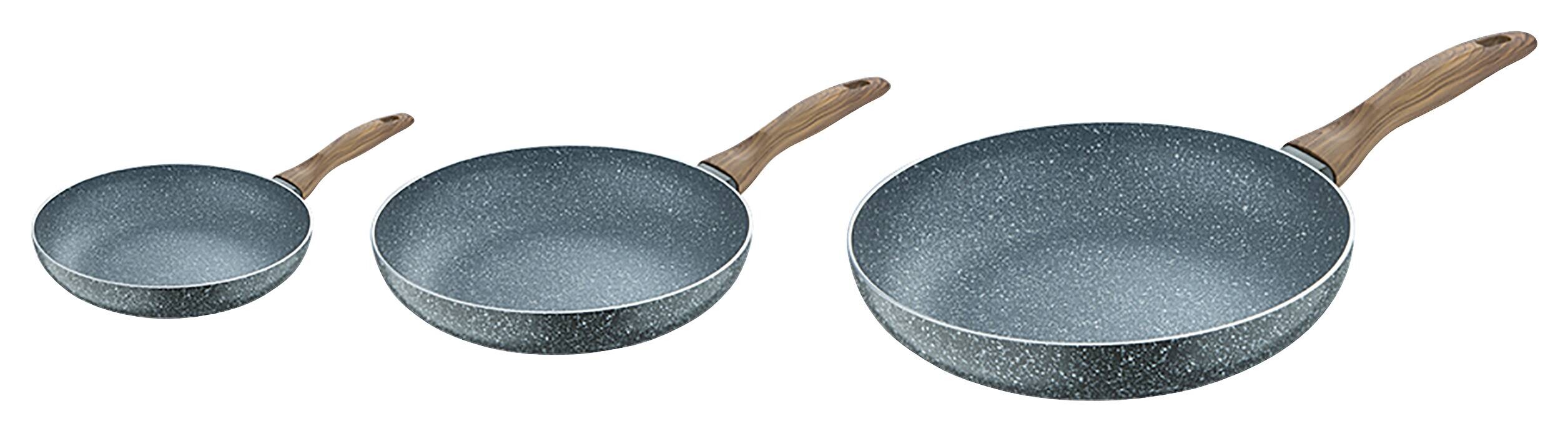 SAN IGNACIO Pfannenset NAVY OAK grau Aluminium 3 tlg.