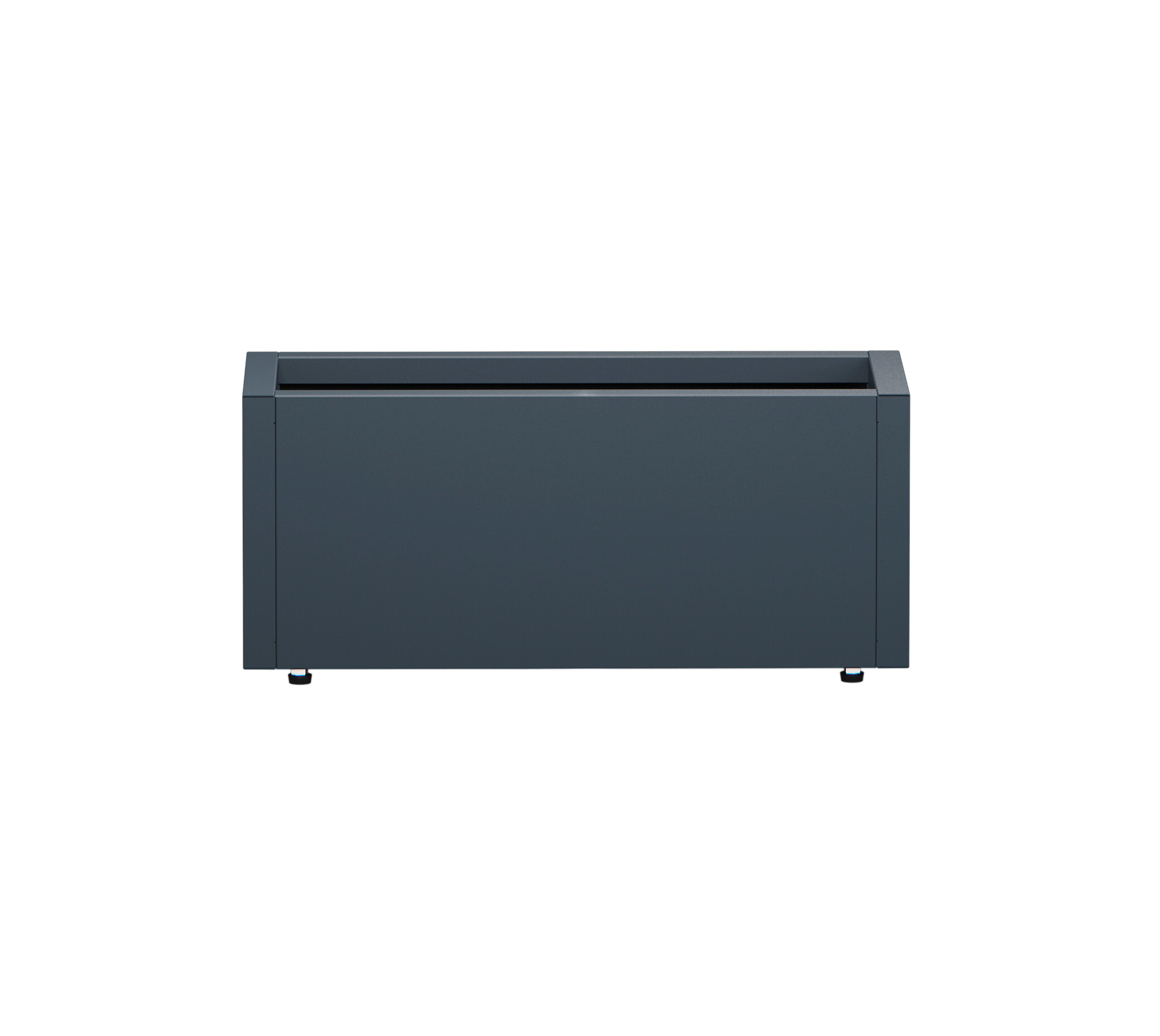 Herstera Garden Pflanzkübel Cube anthrazit Metall B/H/L: ca. 60x25x25 cm