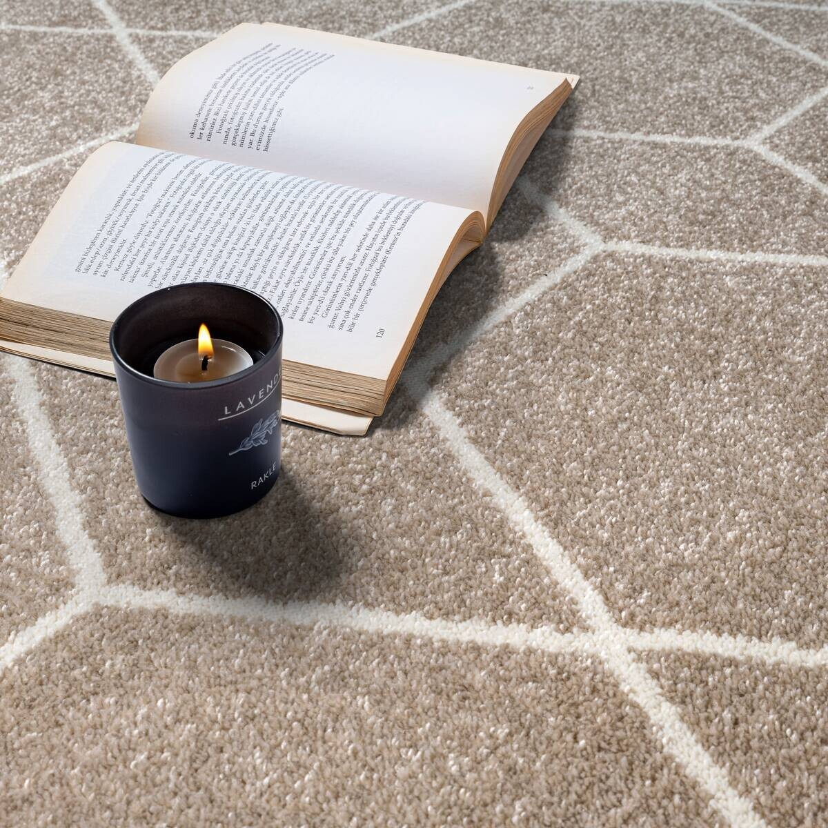 Sanat Teppich Trellis beige B/L: ca. 200x200 cm