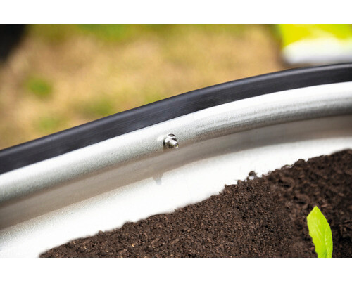 Westmann Hochbeet Oval silber Metall B/H/L: ca. 80x82x160 cm