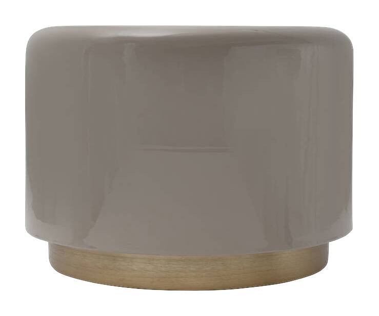 360 Living Hocker Artisse 251 grau gold Metall H/D: ca. 43x51,5 cm