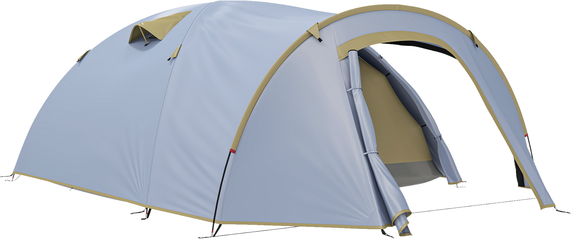 Outsunny Campingzelt hellblau Polyester B/H/L: ca. 240x130x345 cm