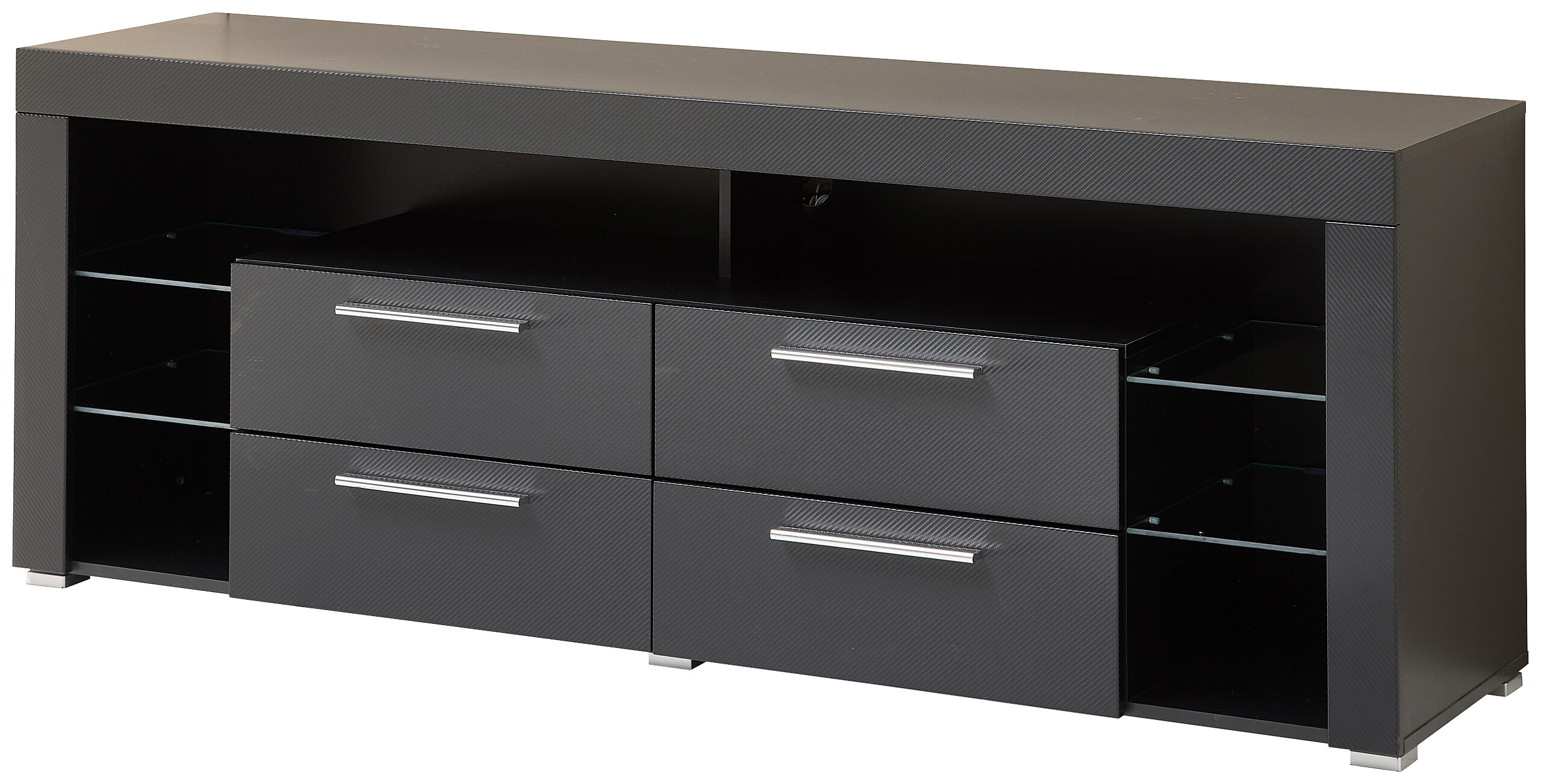 TV-Lowboard Goal Carbon schwarz Carbon Optik B/H/T: ca. 179x66x44 cm TV-Lowboard Goal Carbon schwarz Carbon Optik B/H/T: ca. 179x66x44 cm