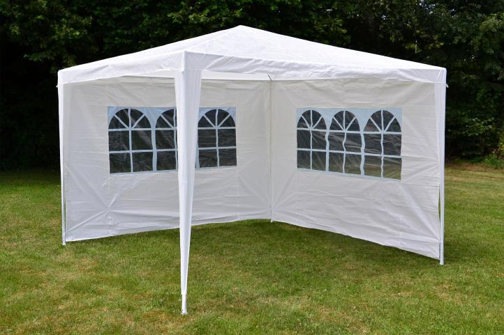 VCM Pavillon weiß Stahlrohr B/H/L: ca. 300x197x300 cm