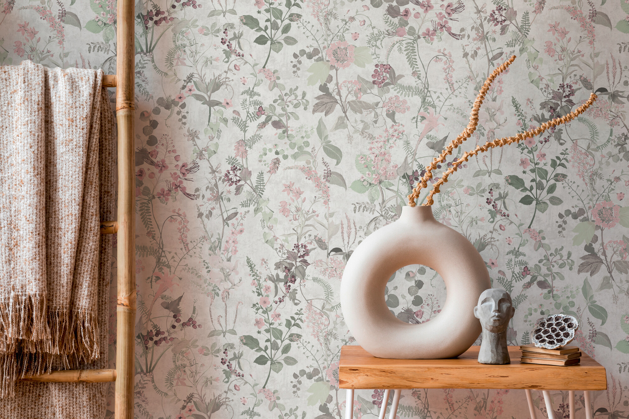 A.S.Creation Vliestapete lila grün weiß B/H/D: ca. 53x1005x8,5 cm