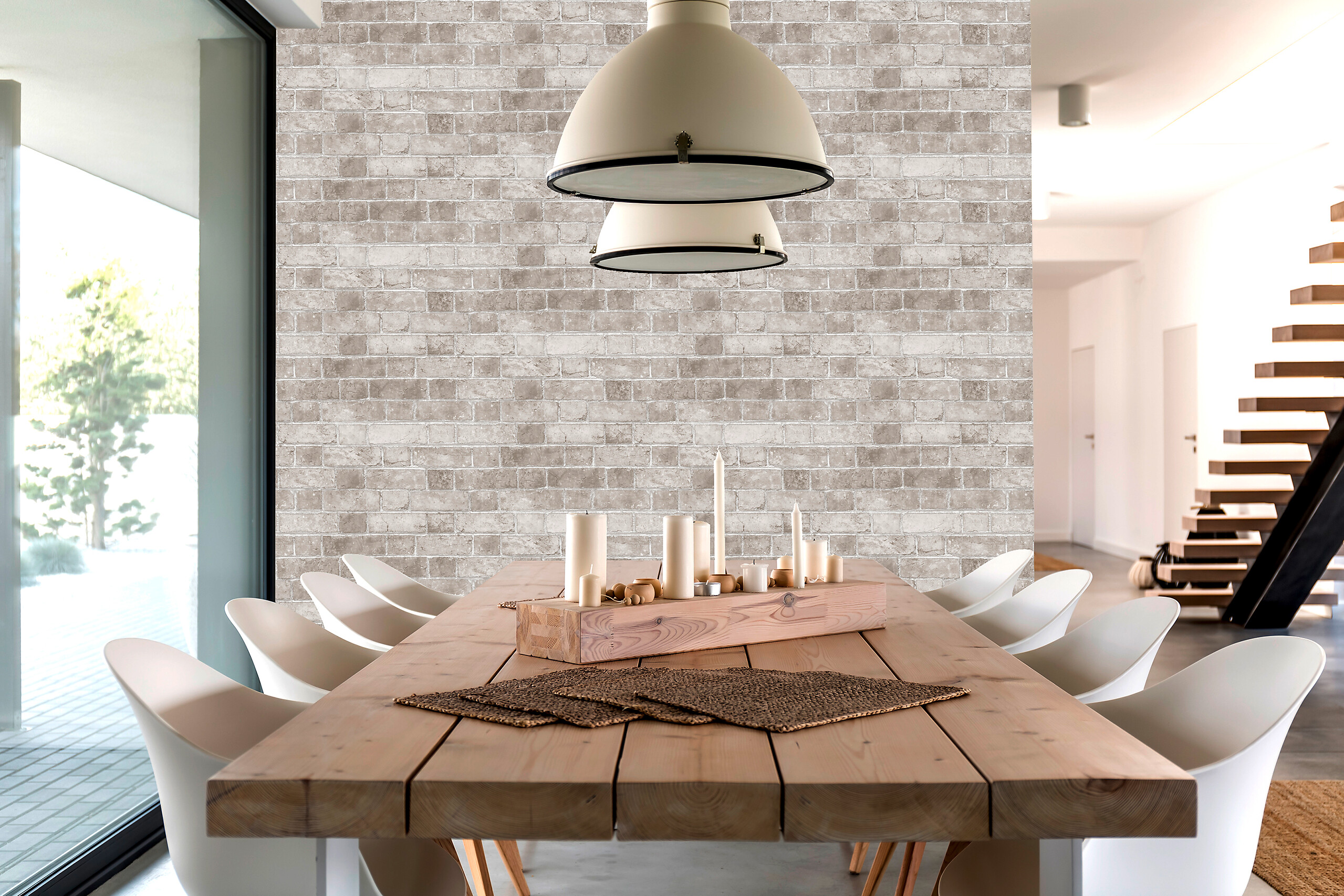 UGEPA Papiertapete Steinoptik beige B/L: ca. 53x1005 cm