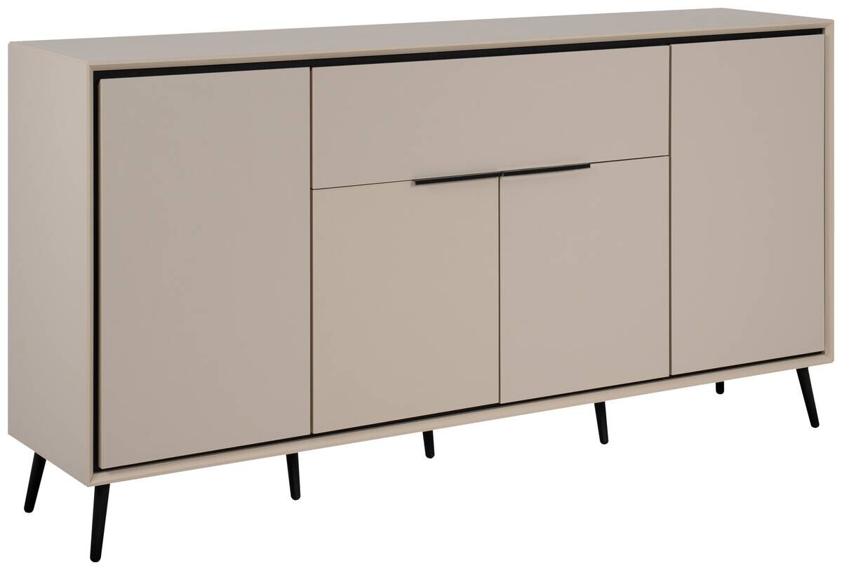 Sideboard Arona sand schwarz B/H/T: ca. 175x90x38 cm