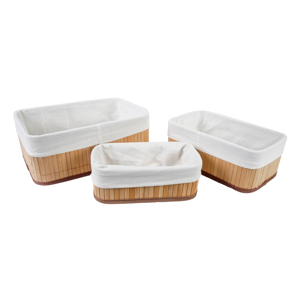 Axentia Badkörbe Bonja creme Bambus MDF B/T/L: ca. 20x12x30 cm