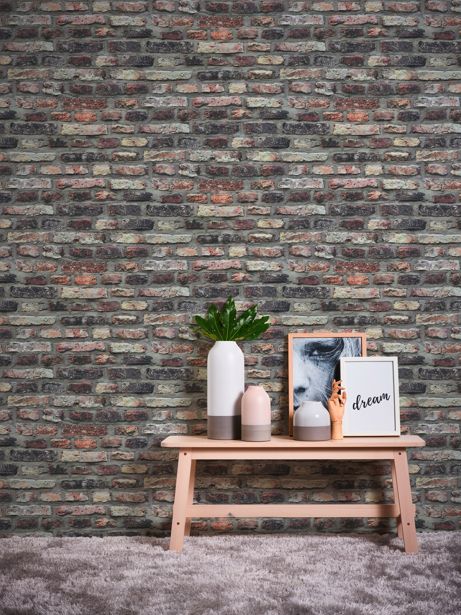 A.S.Creation Vliestapete beige grau B/H/D: ca. 53x1005x8,5 cm