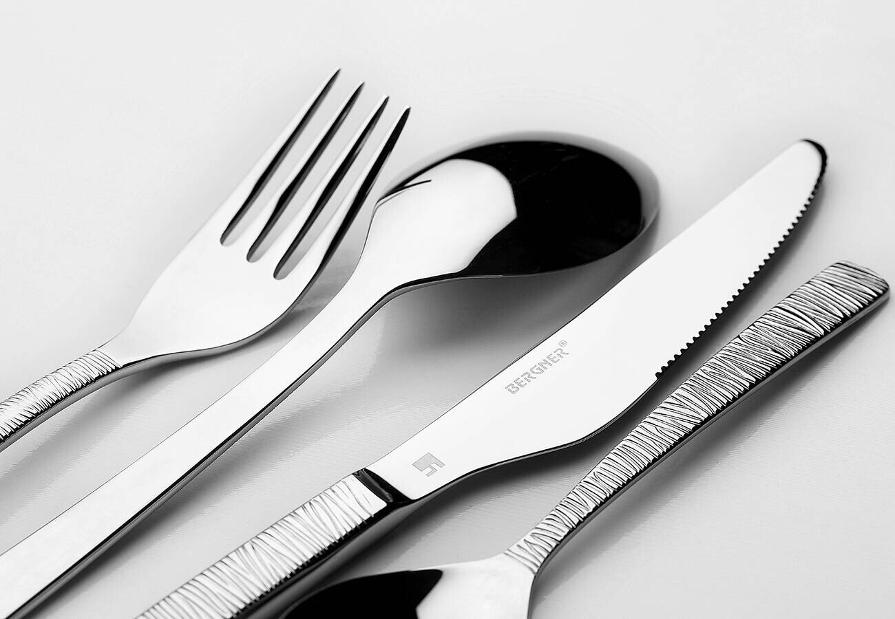 BERGNER Besteckset LYON silber Edelstahl 24 tlg.