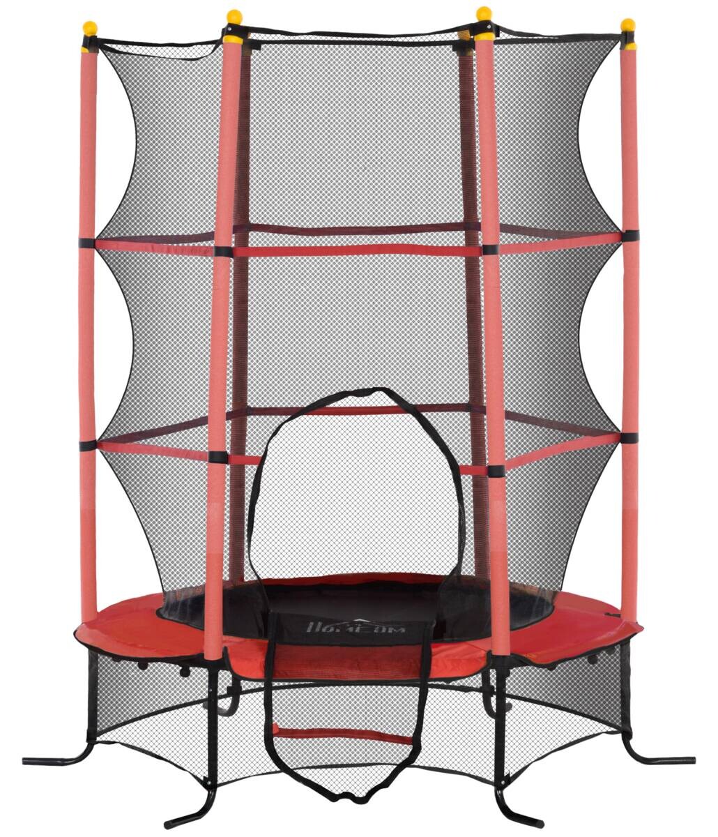 HOMCOM Kindertrampolin rot B/H/L: ca. 163x190x163 cm