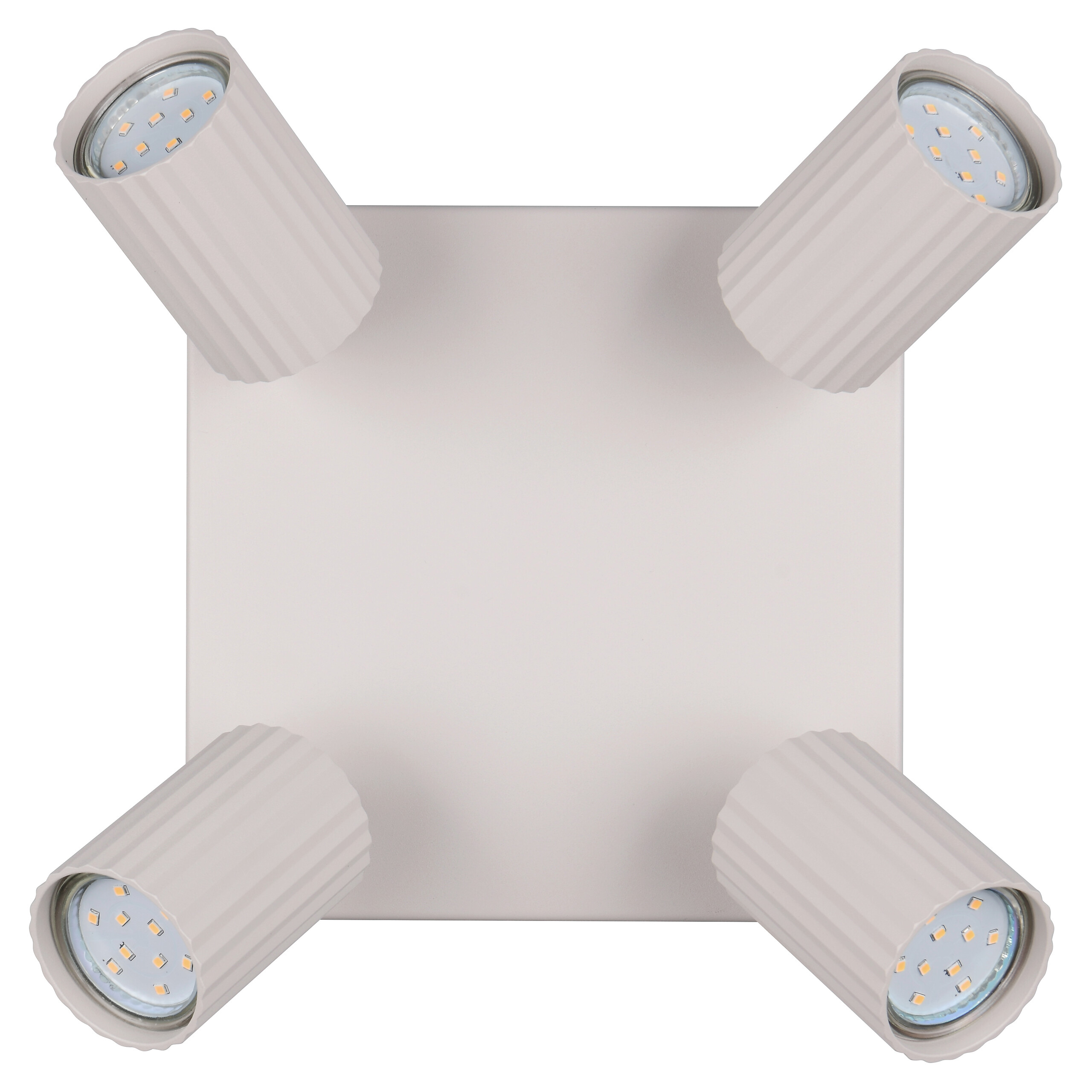 Reality Leuchten Spots Soka grau Metall B/H/L: ca. 20x14,5x20 cm GU10 4 Brennstellen