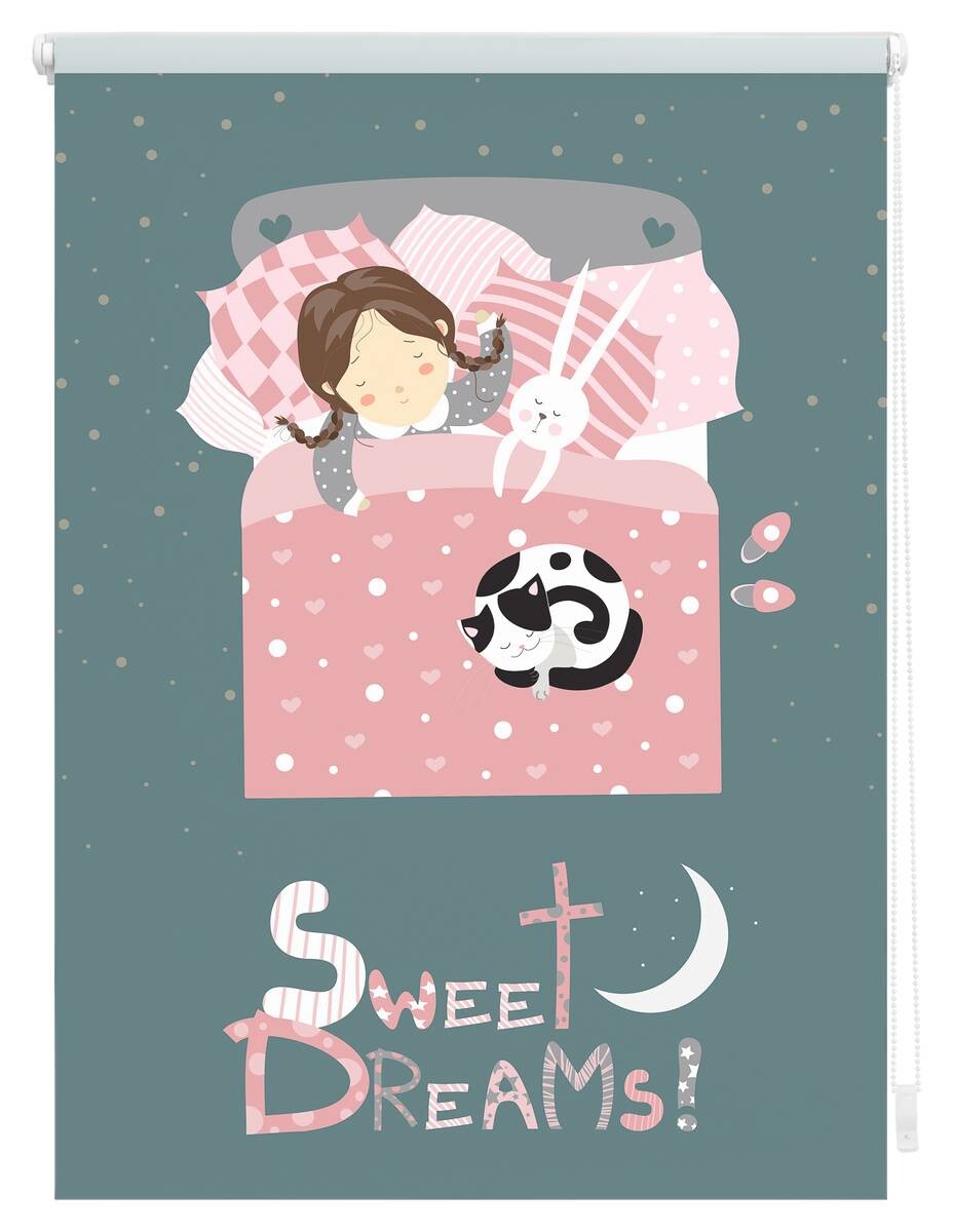 LICHTBLICK Verdunkelungsrollo Sweet Dreams grau B/L: ca. 100x150 cm