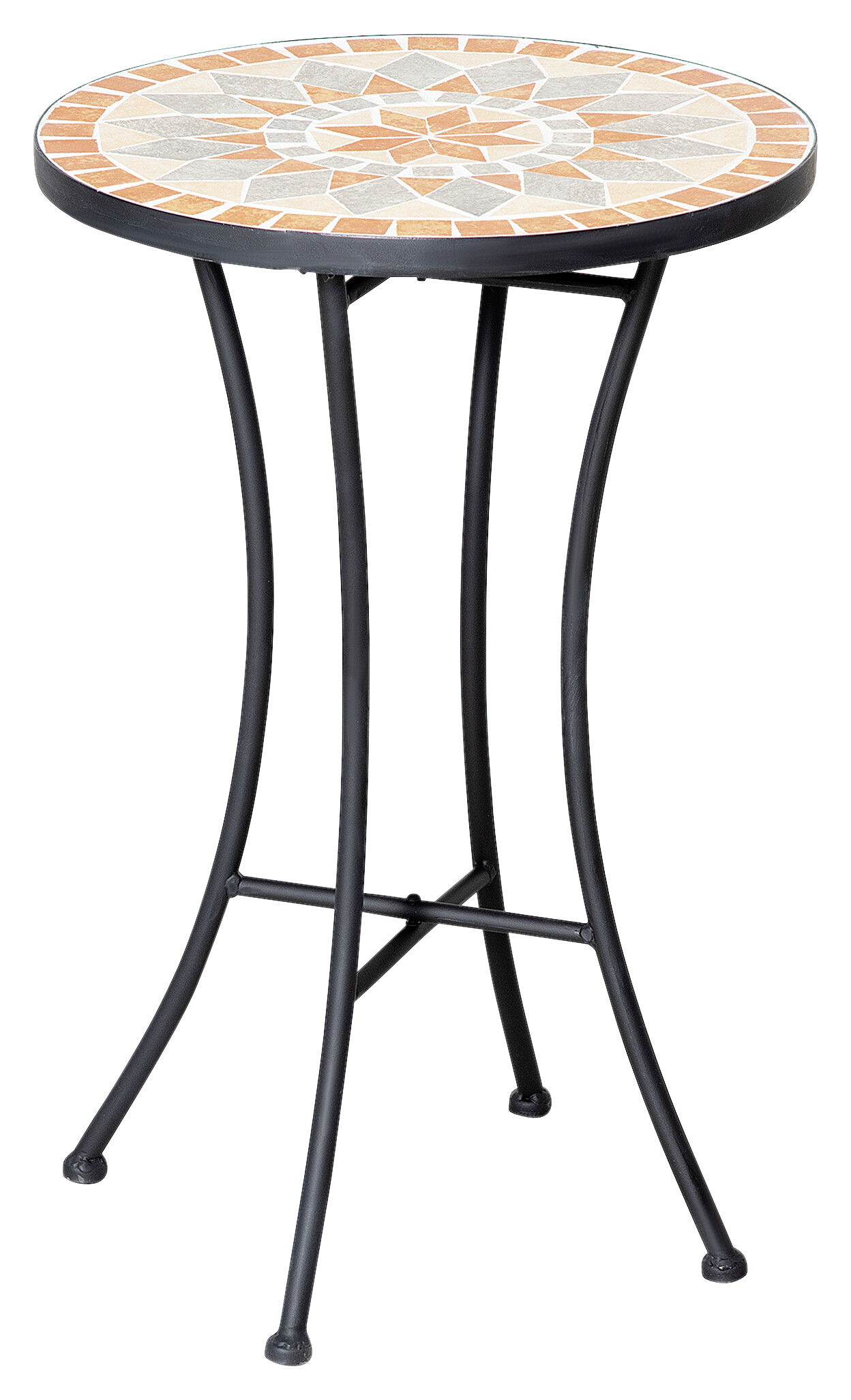 Outsunny Gartentisch schwarz Keramik H/D: ca. 54x36 cm