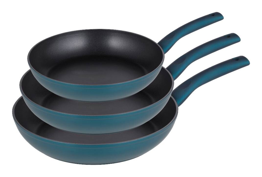 MICHELINO Pfannenset Nora petrol Aluminium 3 tlg.