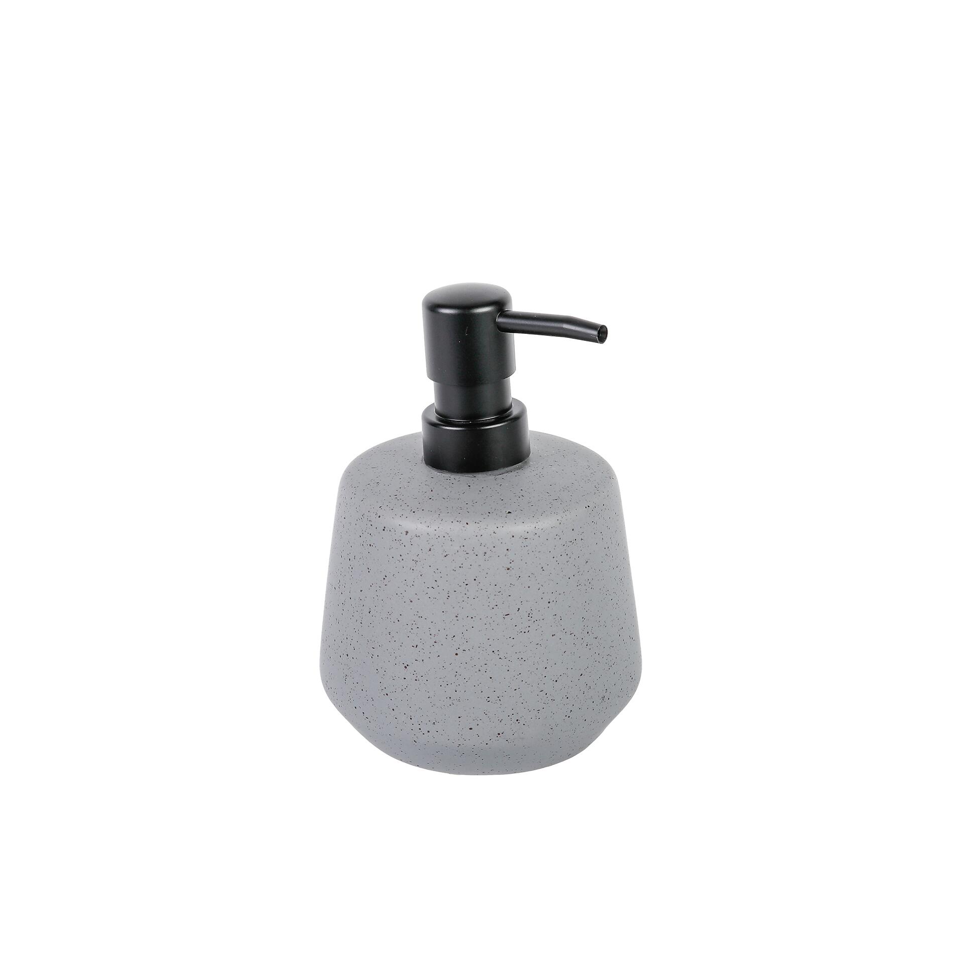 Axentia Seifenspender Linz grau Steinzeug B/L: ca. 15x9,5 cm