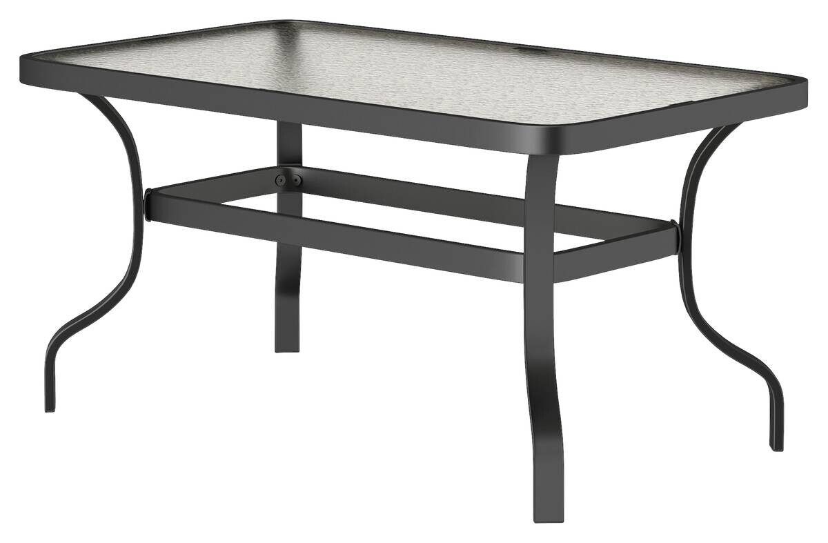Outsunny Couchtisch schwarz Metall B/H/L: ca. 55x46x95 cm