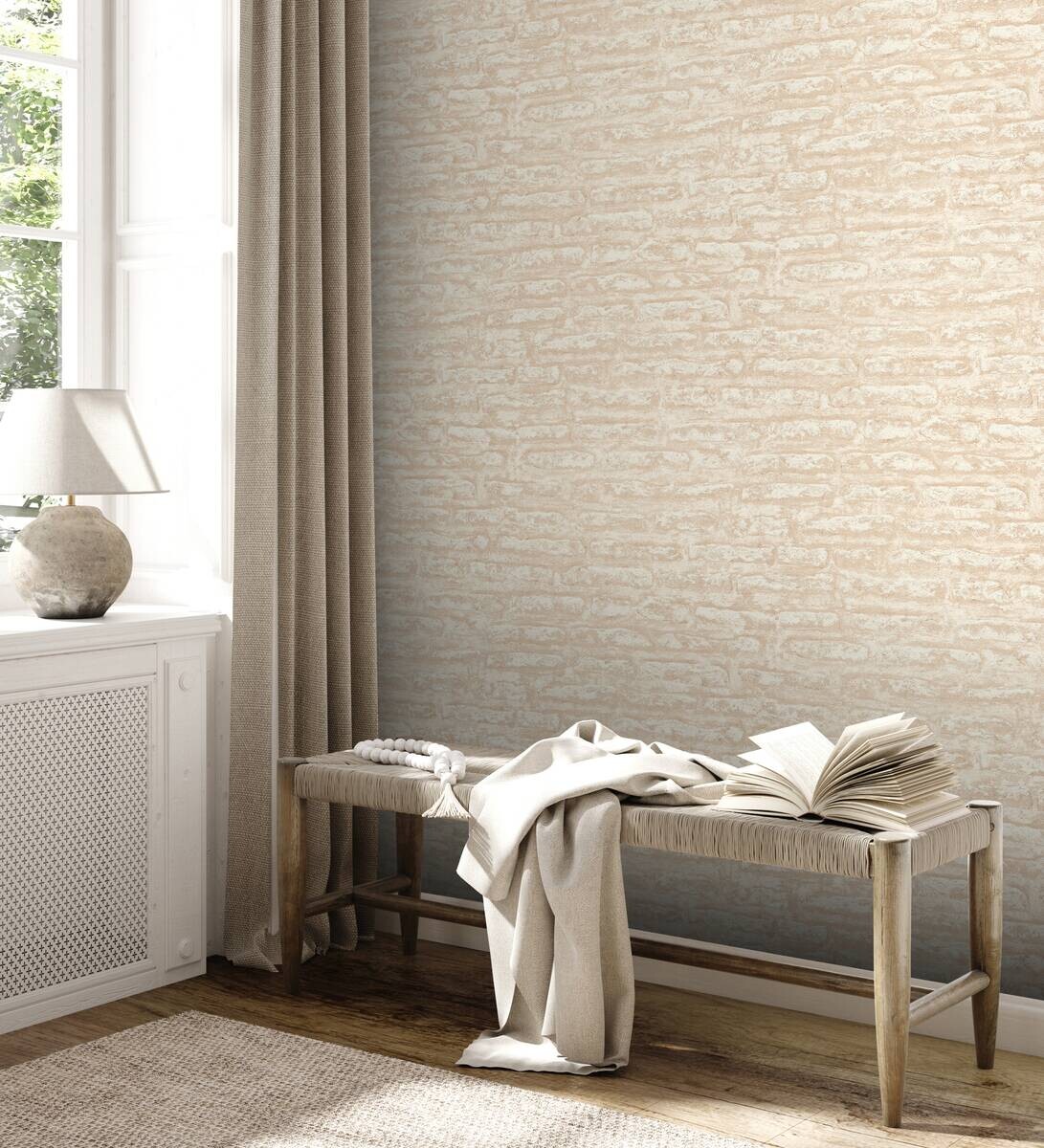 A.S.Creation Vliestapete Attractive 2 Steine beige B/L: ca. 53x1005 cm
