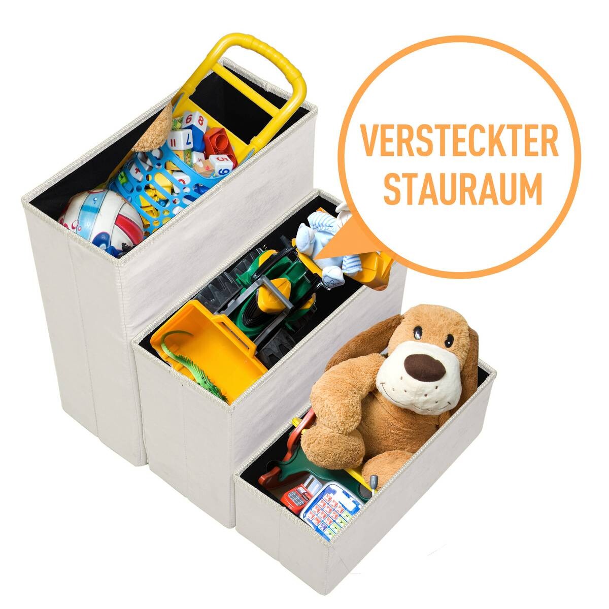 PawHut Haustiertreppe weiß MDF B/H/L: ca. 54x48x40 cm