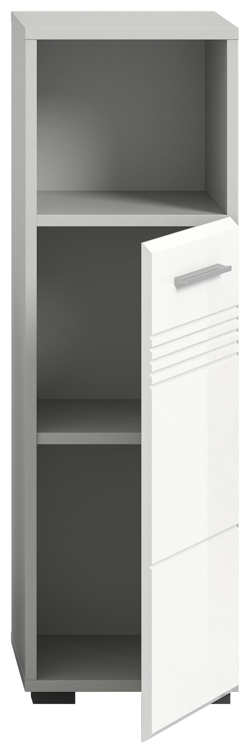 Schrank Copa hellgrau weiß Hochglanz B/H/T: ca. 30x95x30 cm