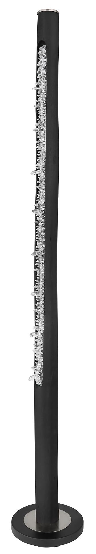 GLOBO Stehleuchte FELICITAS 15354-15SN schwarz nickel matt Holz Metall Acryl H/D: ca. 151x23 cm