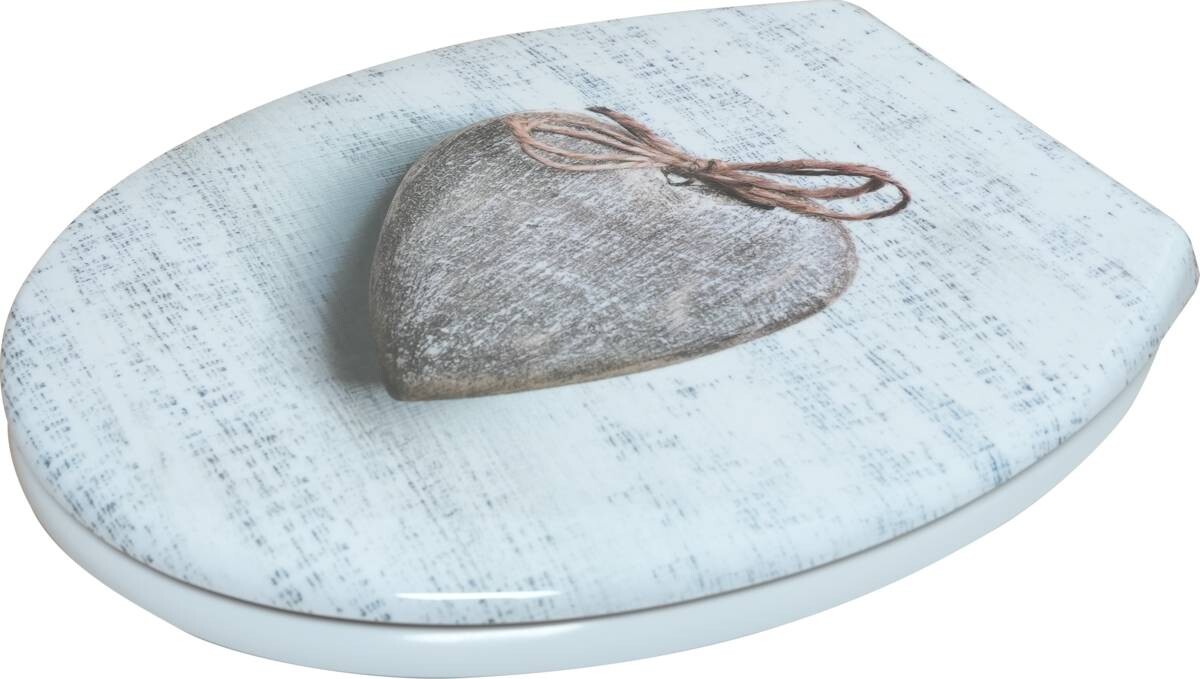 POCOline WC-Sitz Wooden Heart Duroplast