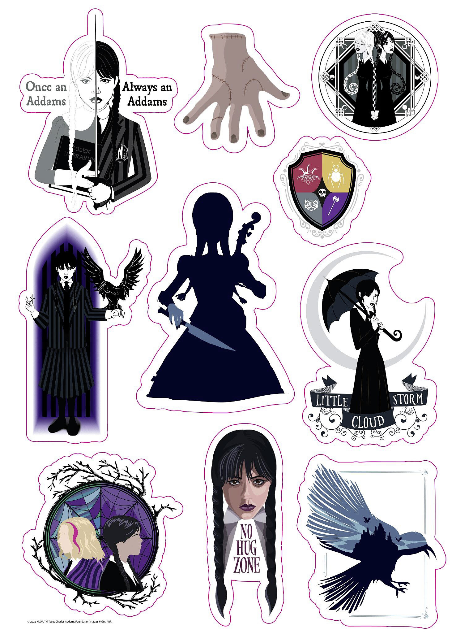 Wandsticker Wednesday B/L: ca. 50x70 cm