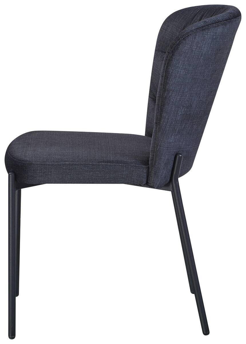 Stuhl Dora dunkelgrau Velourstoff