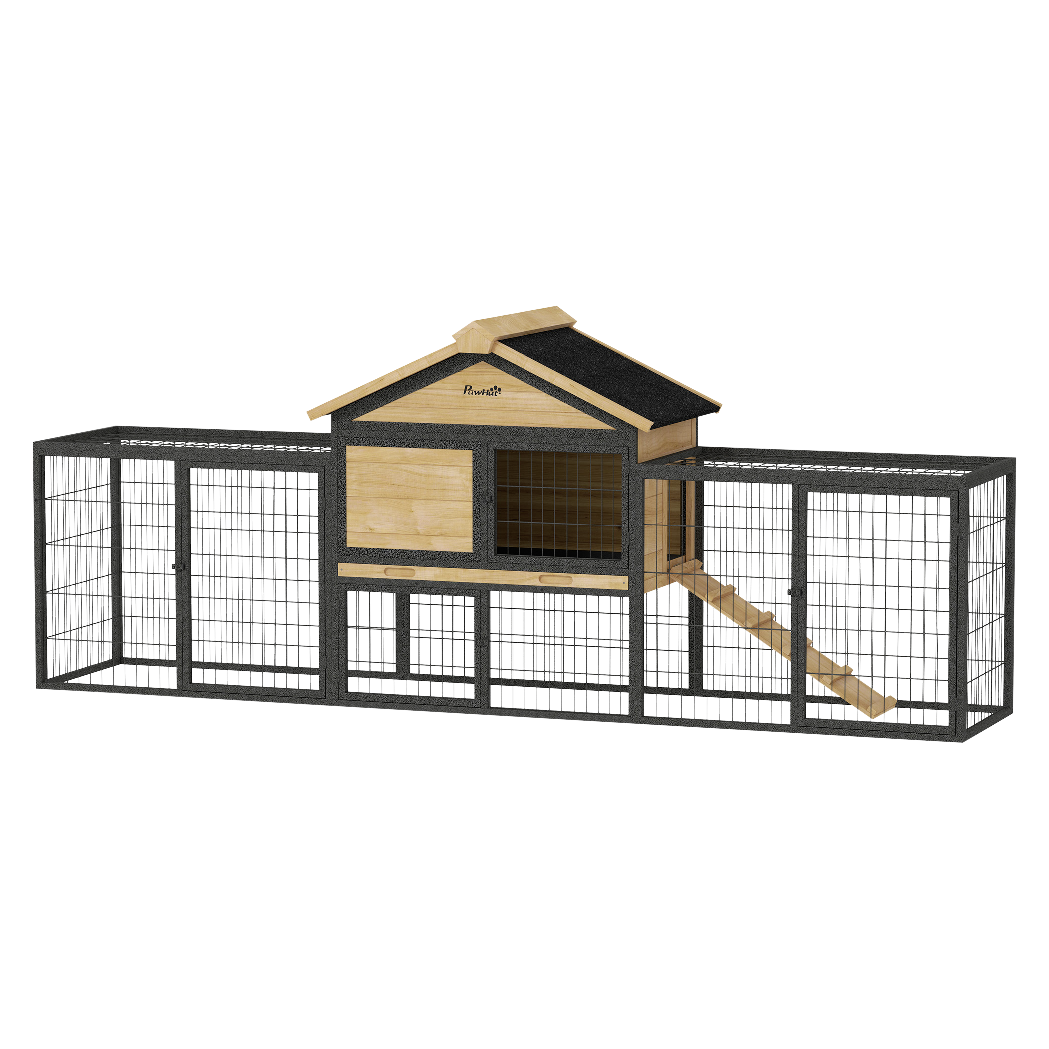 PawHut Kaninchenstall gelb Stahl B/H/L: ca. 53x86x217 cm