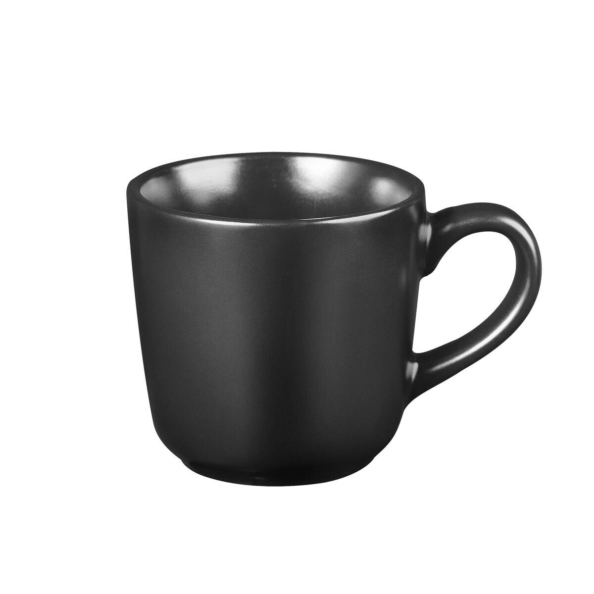 BERGNER Becherset CHARCOAL schwarz Steingut 2 tlg.