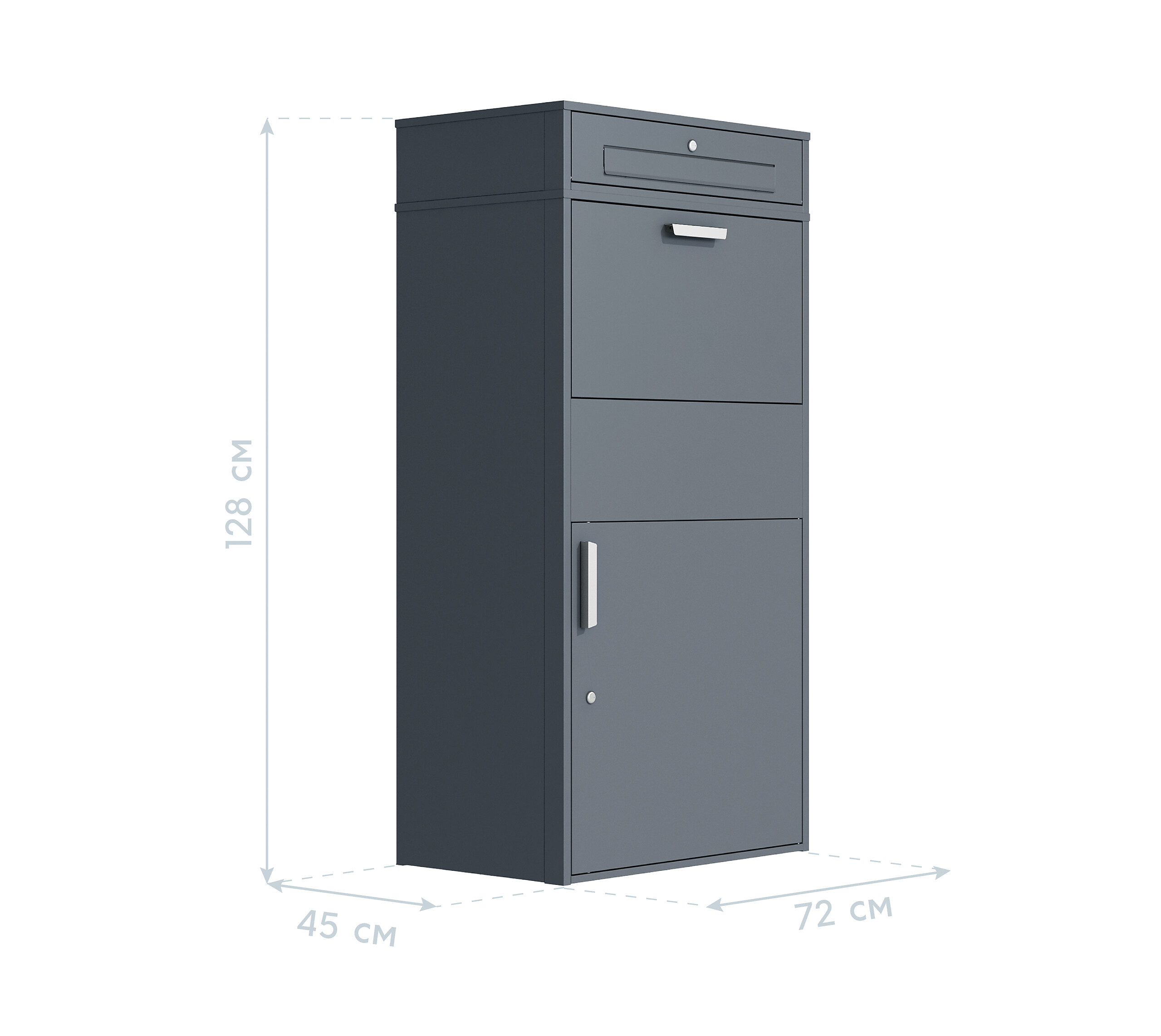 Westmann Paketbox Pavo anthrazit B/H/L: ca. 72x128x45 cm