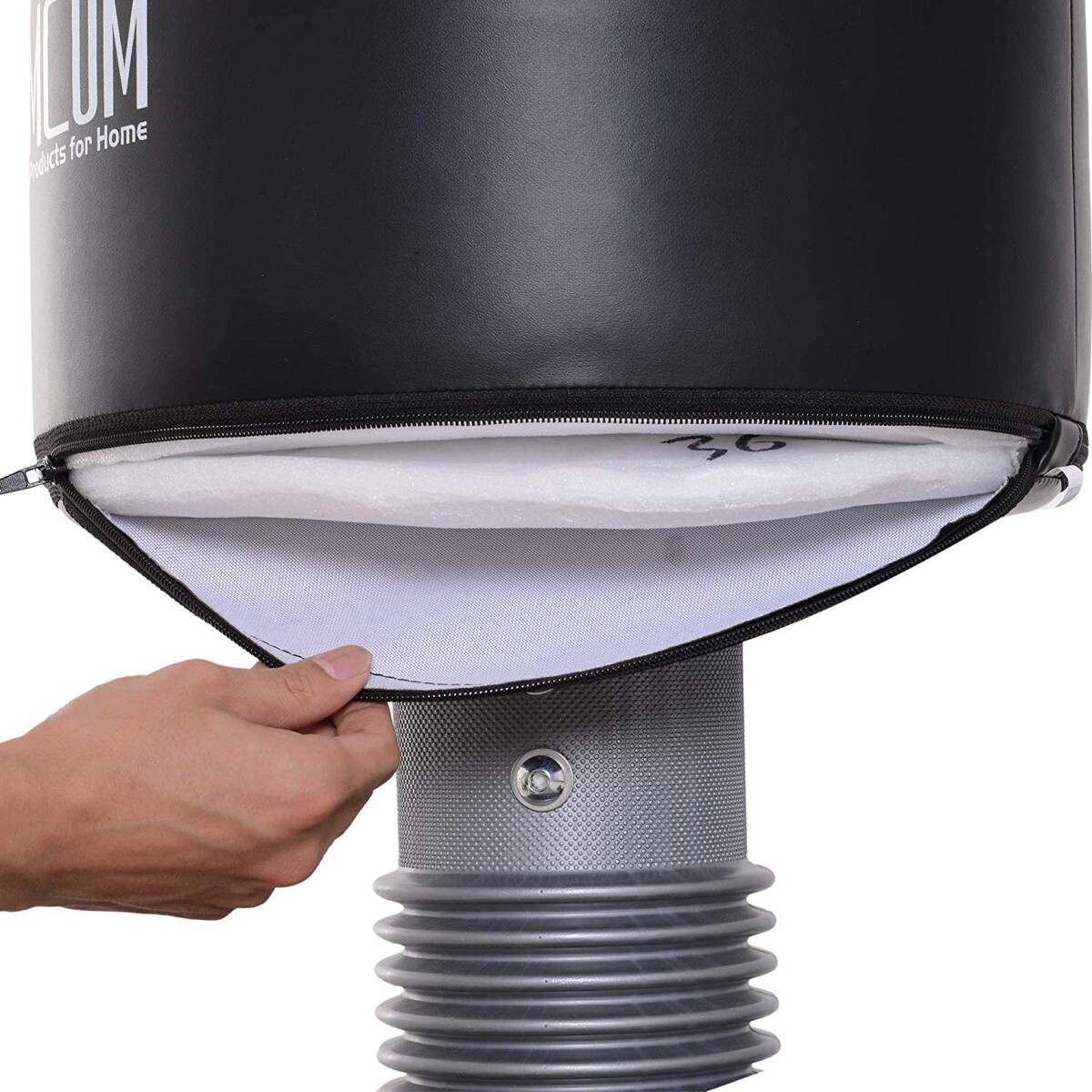 HOMCOM Standboxsack schwarz Kunststoff H/D: ca. 176x70 cm