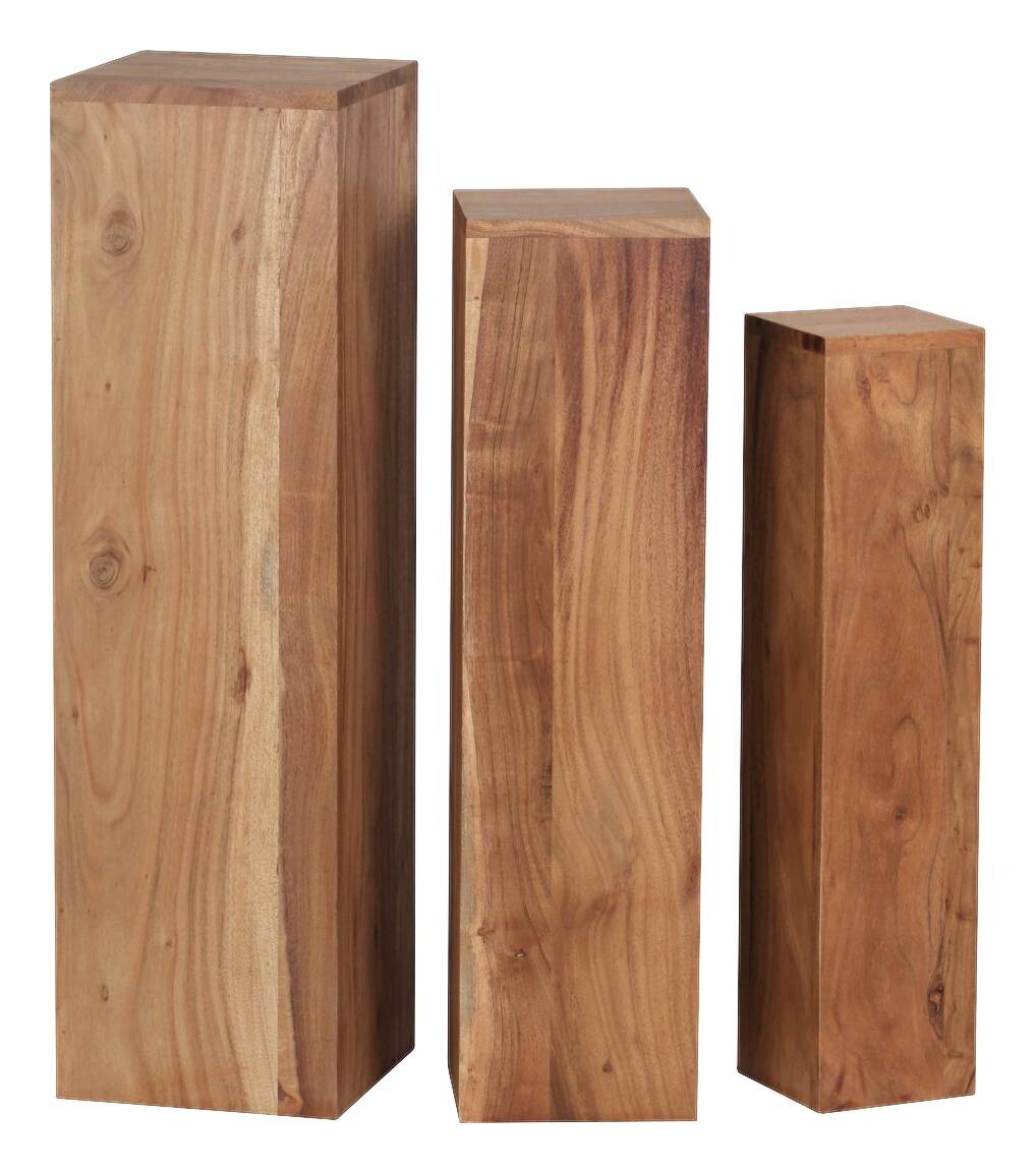 Beistelltisch 3er-Set. natur Akazie