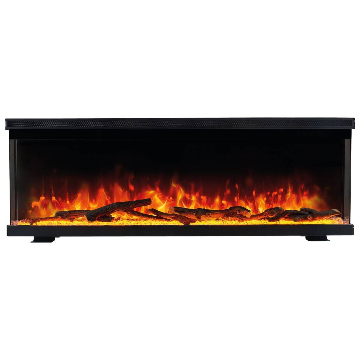 KAMINIO Elektrischer-Kamin LEA schwarz Metall B/H/T: ca. 127,5x43x20 cm ca. 1800 W