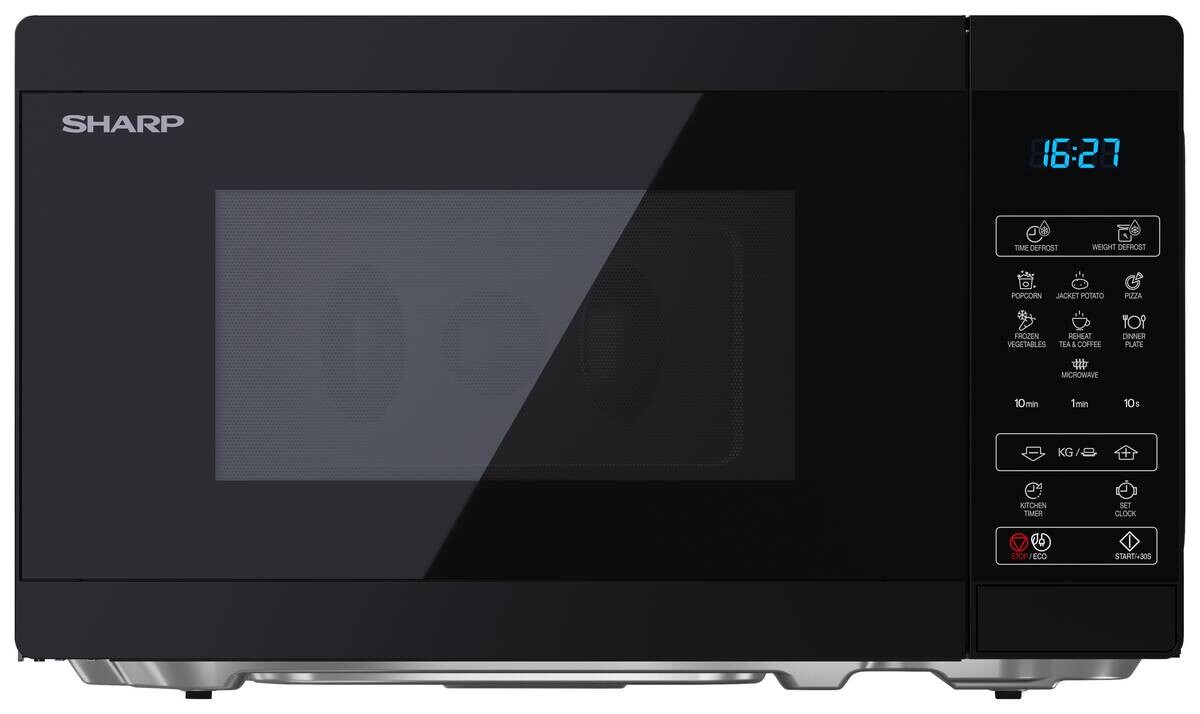 Sharp Mikrowelle YC-MS02E-B schwarz Kunststoff B/H/T: ca. 44x25,8x32,4 cm