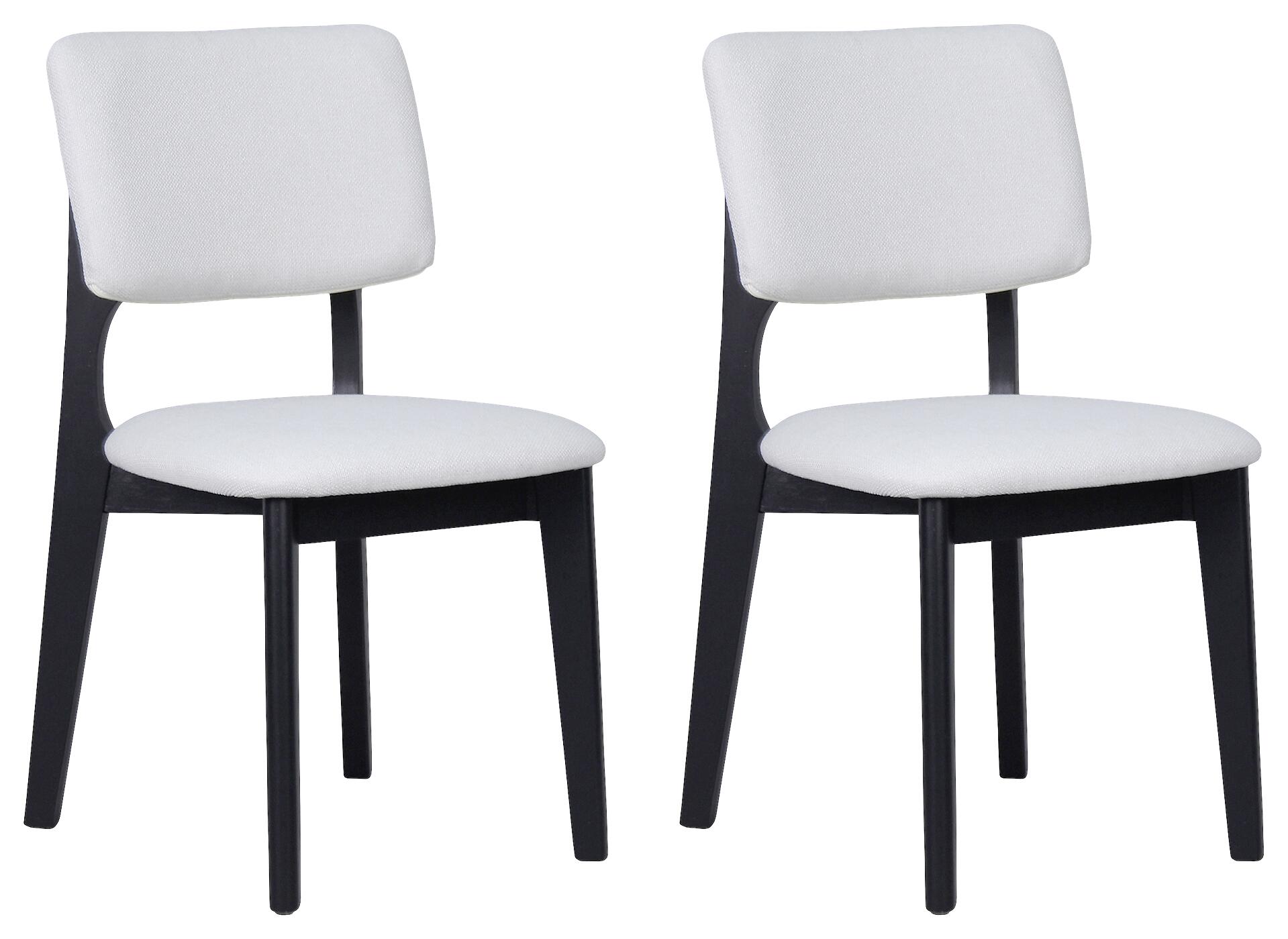 Stuhl ELSA, 2er-Set beige Webstoff B/H/T: ca. 48x87x54 cm